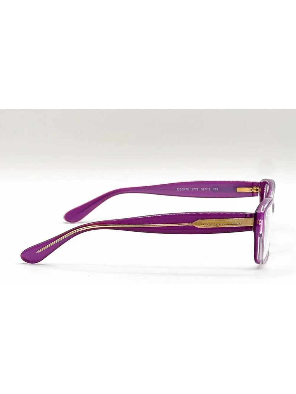 Dolce Gabbana DG3176 2772 Crystal Pearl Violet Authentic Eyeglass Frames 52-16